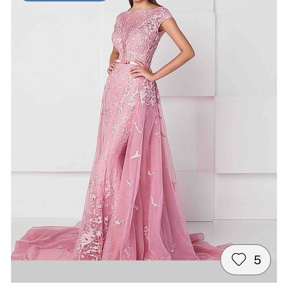 Elegant Pink Lace Maxi Dress